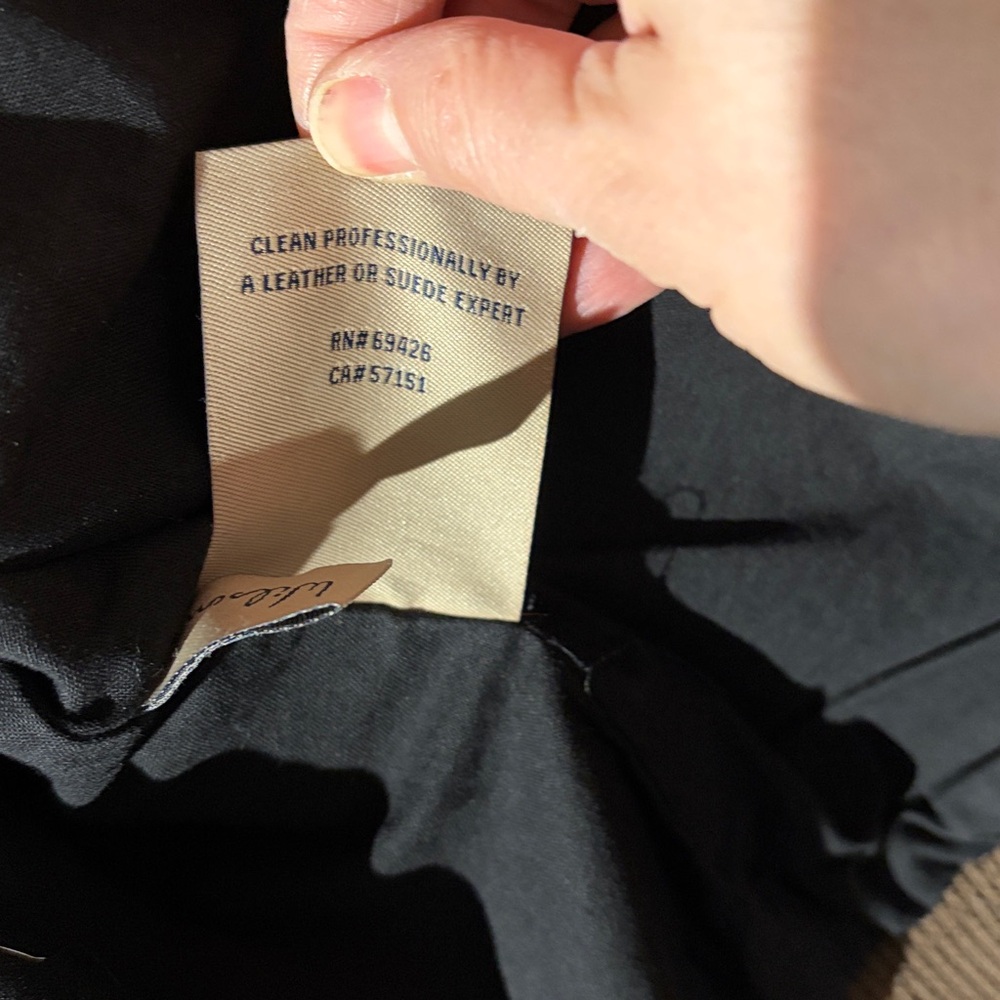 Wilson Tan Leather Bomber Jacket with Patches - Picture 7 of 13